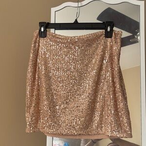 NWOT vestique champagne sparkle pencil skirt
